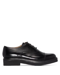 schwarze klobige Leder Oxford Schuhe von Grenson