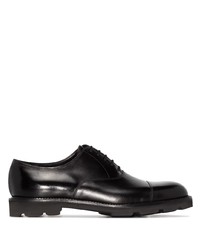 schwarze klobige Leder Oxford Schuhe von John Lobb