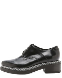 schwarze klobige Leder Oxford Schuhe von Acne Studios