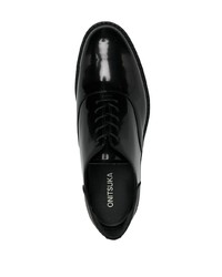 schwarze klobige Leder Oxford Schuhe von Onitsuka Tiger