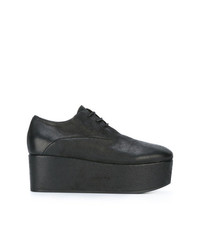 schwarze klobige Leder Oxford Schuhe von Marsèll