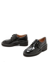 schwarze klobige Leder Oxford Schuhe von Ash