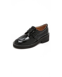 schwarze klobige Leder Oxford Schuhe von Ash