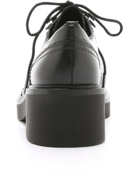 schwarze klobige Leder Oxford Schuhe von Ash