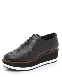 schwarze klobige Leder Oxford Schuhe von Paloma Barceló