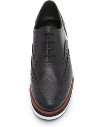 schwarze klobige Leder Oxford Schuhe von Paloma Barceló