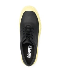 schwarze klobige Leder Oxford Schuhe von Camper