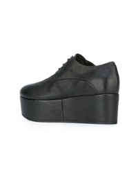 schwarze klobige Leder Oxford Schuhe von Marsèll