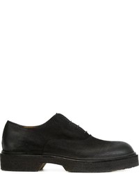 schwarze klobige Leder Oxford Schuhe von Roberto Del Carlo