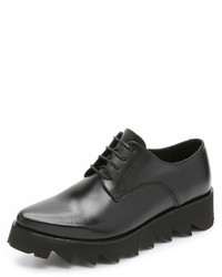 schwarze klobige Leder Oxford Schuhe von Swear