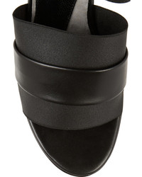 schwarze klobige Leder Sandaletten von Robert Clergerie