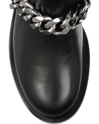schwarze klobige Leder Stiefeletten von Givenchy