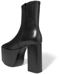schwarze klobige Leder Stiefeletten von Balenciaga