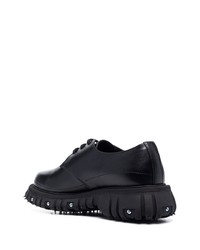 schwarze klobige Segeltuch Derby Schuhe von PHILEO PARIS