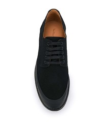 schwarze klobige Segeltuch Derby Schuhe von YMC
