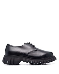schwarze klobige Segeltuch Derby Schuhe von PHILEO PARIS
