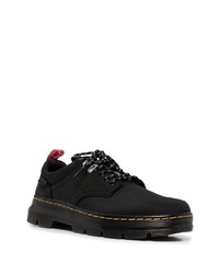 schwarze klobige Segeltuch Derby Schuhe von Dr. Martens