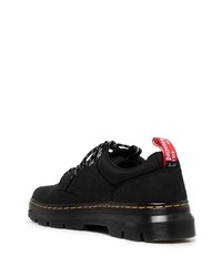 schwarze klobige Segeltuch Derby Schuhe von Dr. Martens