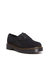 schwarze klobige Wildleder Derby Schuhe von Dr. Martens