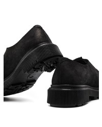 schwarze klobige Wildleder Derby Schuhe von Adieu Paris