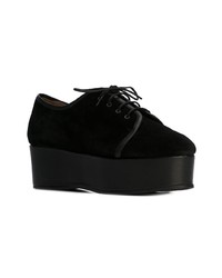 schwarze klobige Wildleder Oxford Schuhe von Minimarket