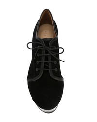schwarze klobige Wildleder Oxford Schuhe von Minimarket