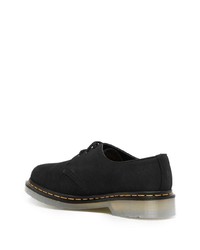 schwarze klobige Wildleder Oxford Schuhe von Dr. Martens