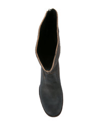 schwarze kniehohe Stiefel aus Leder von C Diem