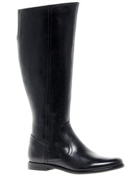 schwarze kniehohe Stiefel aus Leder von Asos