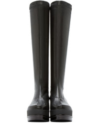 schwarze kniehohe Stiefel aus Leder von Robert Clergerie