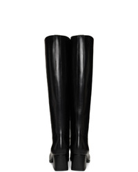schwarze kniehohe Stiefel aus Leder von Nicholas Kirkwood