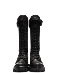 schwarze kniehohe Stiefel aus Leder von Rag and Bone