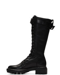 schwarze kniehohe Stiefel aus Leder von Rag and Bone