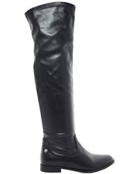 schwarze kniehohe Stiefel aus Leder von Blink