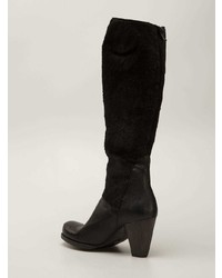 schwarze kniehohe Stiefel aus Leder von Lost & Found Ria Dunn