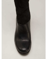 schwarze kniehohe Stiefel aus Leder von Lost & Found Ria Dunn