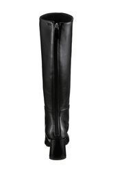 schwarze kniehohe Stiefel aus Leder von BOSS