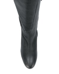 schwarze kniehohe Stiefel aus Leder von Marc Ellis