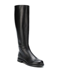 schwarze kniehohe Stiefel aus Leder von Loriblu