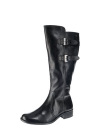 schwarze kniehohe Stiefel aus Leder von Caprice