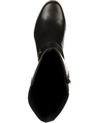 schwarze kniehohe Stiefel aus Leder von Clarks