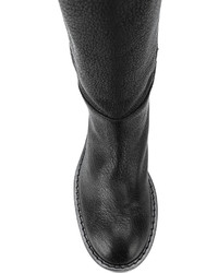 schwarze kniehohe Stiefel aus Leder von MM6 MAISON MARGIELA