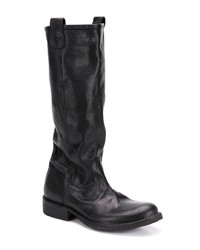 schwarze kniehohe Stiefel aus Leder von Fiorentini+Baker