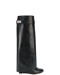 schwarze kniehohe Stiefel aus Leder von Givenchy