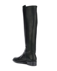 schwarze kniehohe Stiefel aus Leder von Stuart Weitzman