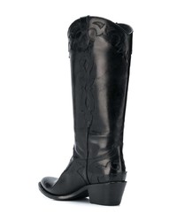 schwarze kniehohe Stiefel aus Leder von Sartore