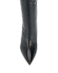 schwarze kniehohe Stiefel aus Leder von Schutz