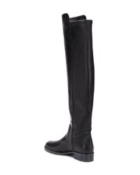 schwarze kniehohe Stiefel aus Leder von Stuart Weitzman