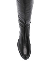 schwarze kniehohe Stiefel aus Leder von Stuart Weitzman