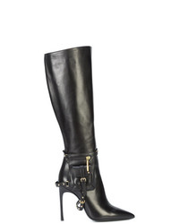 schwarze kniehohe Stiefel aus Leder von Kendall Miles